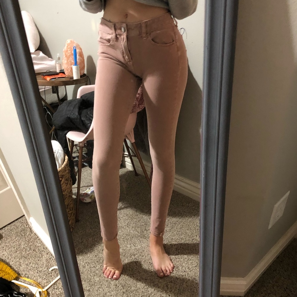 light pink jeans